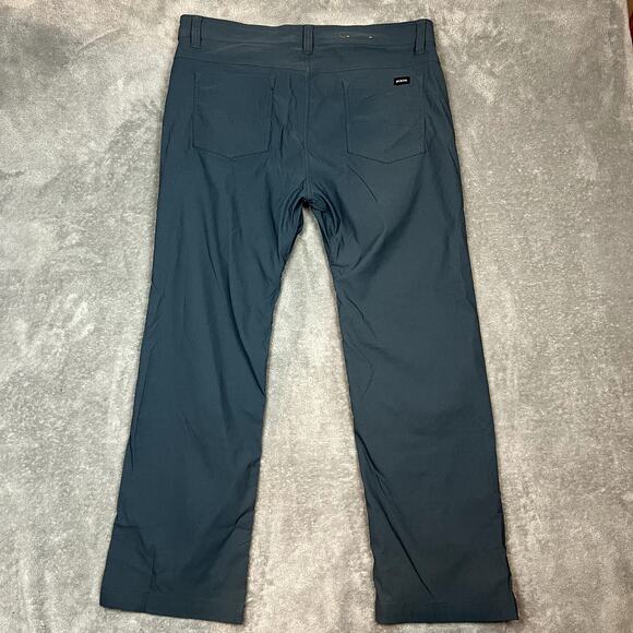 Prana Brion Pants Mens 36x30 Hiking Outdoor Performance Stretch Blue - Picture 4 of 9